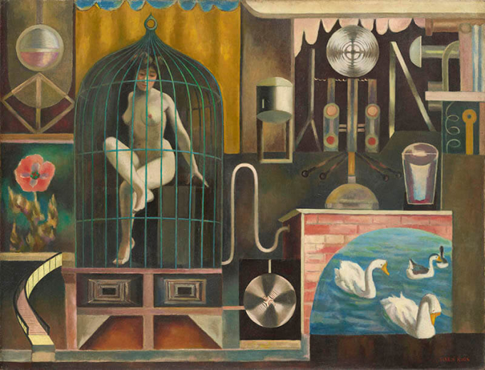 古賀春江《鳥籠》1929年　石橋財団アーティゾン美術館