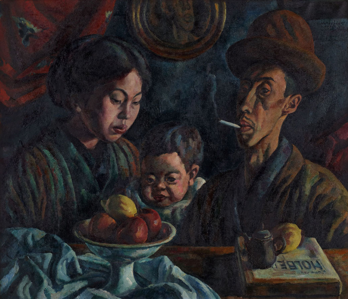 《Nの家族》1919年 油彩、カンヴァス 公益財団法人大原芸術財団 大原美術館(重要文化財)