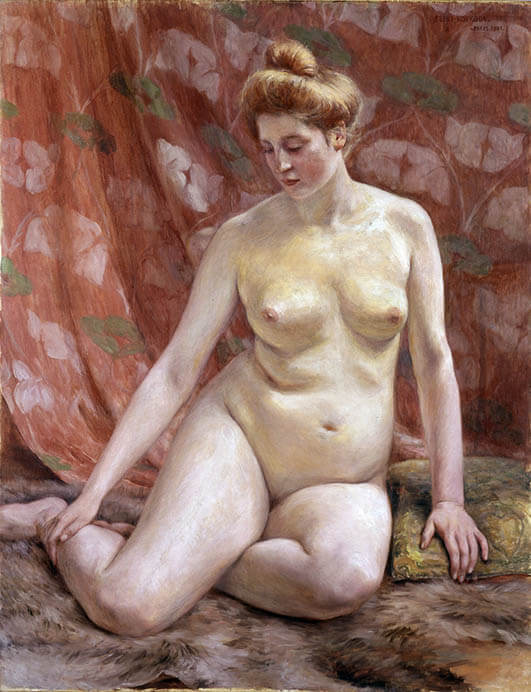 黒田清輝《裸体婦人像》　明治34(1901)年
