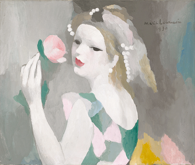 マリー・ローランサン　《ばらの女》　1930年　油彩/キャンヴァス　マリー・ローランサン美術館 © Musée Marie Laurencin