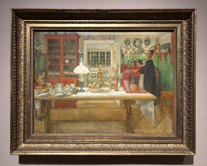 カール・ラーション《カードゲームの支度》1901年（年記）　油彩、カンヴァス