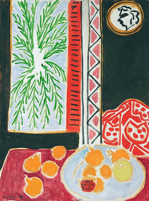 アンリ・マティス《ザクロのある静物》1947年　油彩/カンヴァス　80.5×60cm　ニース市マティス美術館蔵
©Succession H. Matisse　Photo: François Fernandez
