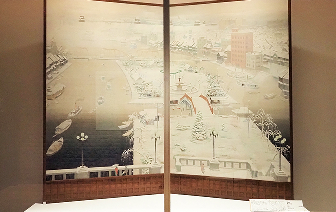 《雪の大阪》池田遙邨　1928年　大阪中之島美術館