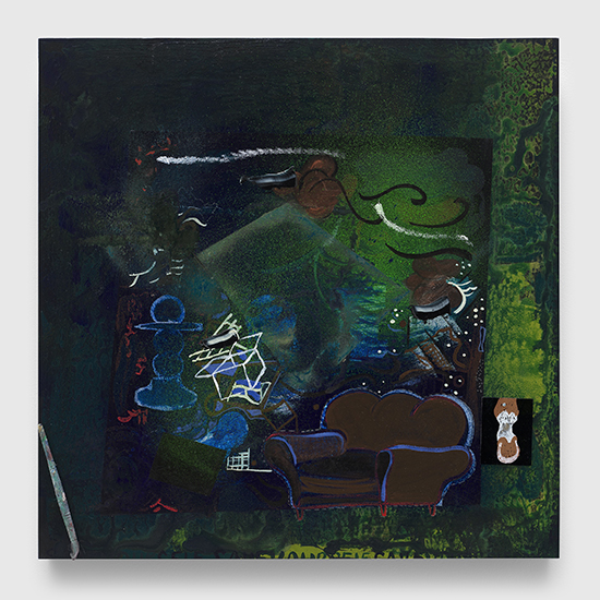 ウォーター・プライスの個展「Pearl Lines」の出展作品《Tuscan green》2025年© Walter Price  Courtesy of the artist and David Zwirner