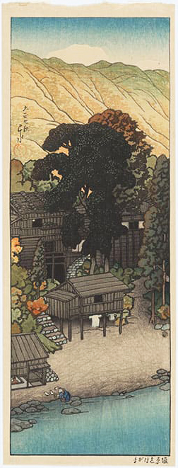 川瀬 巴水《塩原しほがま》大正7（1918）年　スミソニアン国立アジア美術館National Museum of Asian Art, Smithsonian Institution, Robert O. Muller Collection　版元：渡邊木版美術画舗