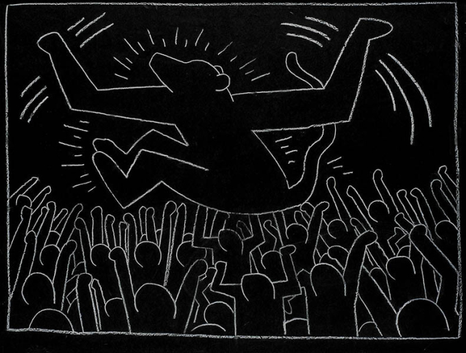 《無題（サブウェイ・ドローイング）》 1981-83年　中村キース・ヘリング美術館蔵Keith Haring Artwork ©Keith Haring Foundation
