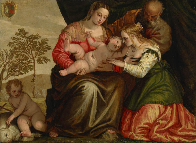 パオロ・ヴェロネーゼ（本名パオロ・カリアーリ）《聖カタリナの神秘の結婚》1547年頃、油彩／カンヴァス、国立西洋美術館