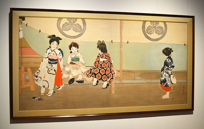 島成園《祭りのよそおい》大正2年（1913）大阪中之島美術館【通期展示】（会場風景より）