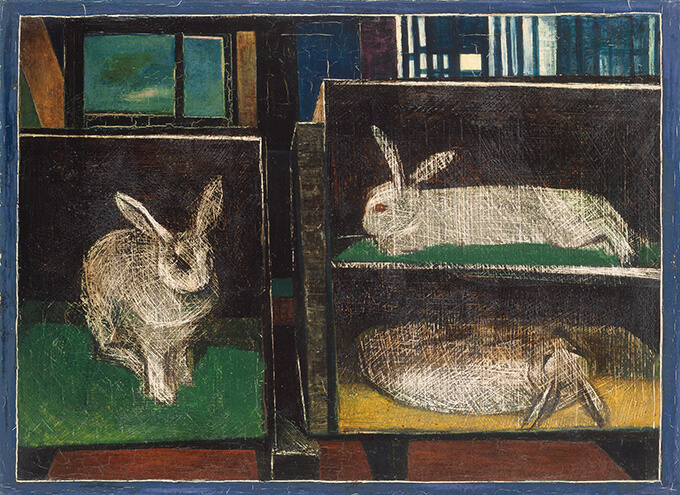 《兎》1939年　油彩、カンヴァス　香月泰男美術館蔵