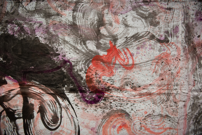 《題不詳》1960年代 MEM　上の写真左側の作品の部分