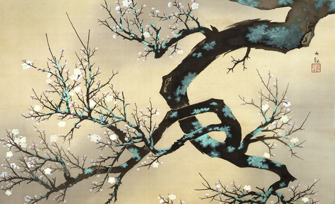 横山大観《梅花》　1929（昭和4）年【前期展示（2/25-4/12）】