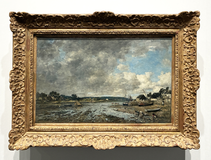 ウジェーヌ・ブーダン《洗濯女のいる風景》1873年　油彩・カンヴァス　カーン美術館（オルセー美術館からの寄託）