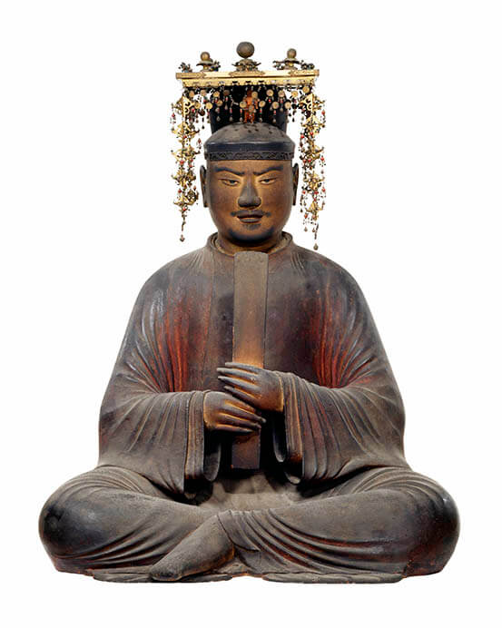 国宝　聖徳太子および侍者像のうち聖徳太子平安時代・保安2年（1121）、奈良・法隆寺蔵、奈良展、東京展ともに通期展示