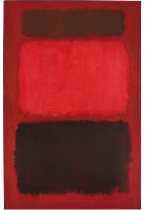 サザビーズ・メゾンで開催中の「beyond the abstract」展には、マーク・ロスコの《＃10 》とともに、同作家の5月NYセール出品である《Brown and Blacks in Reds》（写真）も展示されている。Courtesy of Sotheby’s