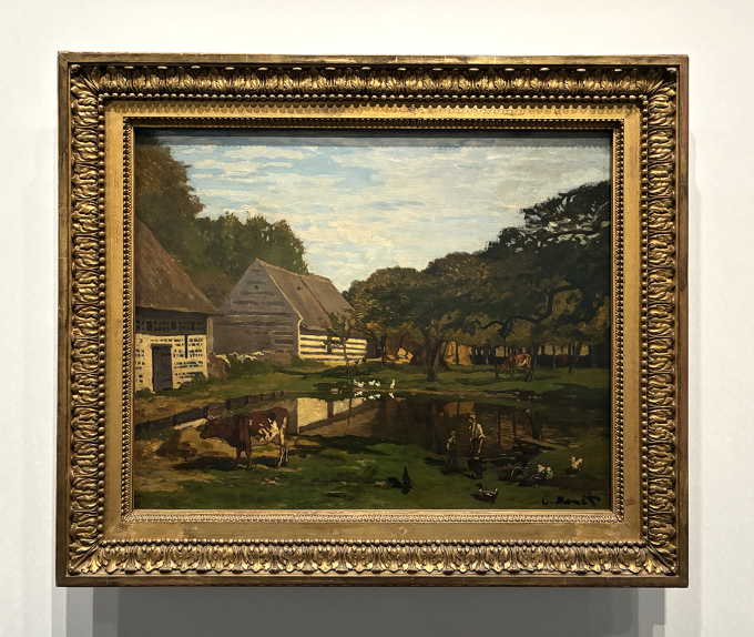 クロード・モネ《ノルマンディーの農場》1863年頃　油彩・カンヴァス　オルセー美術館