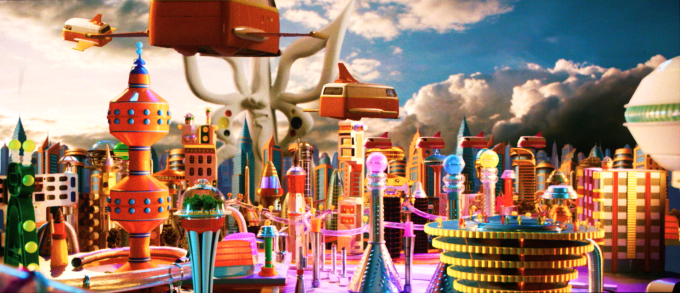 劇場版のタローマンは、1970年代から「昭和100年」へとタイムトリップする