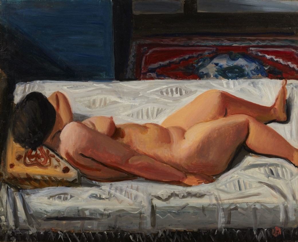 《裸女と白布》1929年 油彩、カンヴァス 東京国立近代美術館